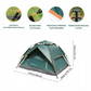 Peak Camping Zelt 3-4 Personen 2in1 Zelt Wurfzel Wasserdicht Schnellaufbauzelt Pop Up Zelt Kuppelzelt 4 Jahreszeiten Zelt