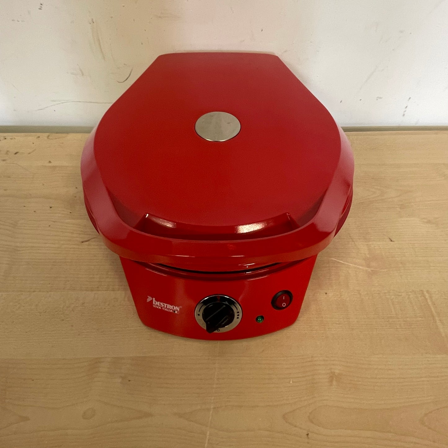 bestron Pizzaofen APZ400 Viva Italia, Ober-/Unterhitze, Bis max. 180°C, 1800 Watt, Rot (B-Ware)